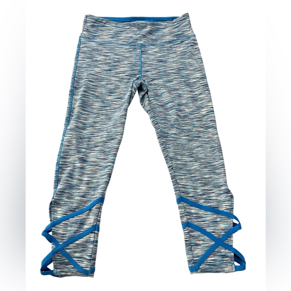 Vogo Athletica Stretchy Strappy Capri Leggings Medium With Hidden Pocket